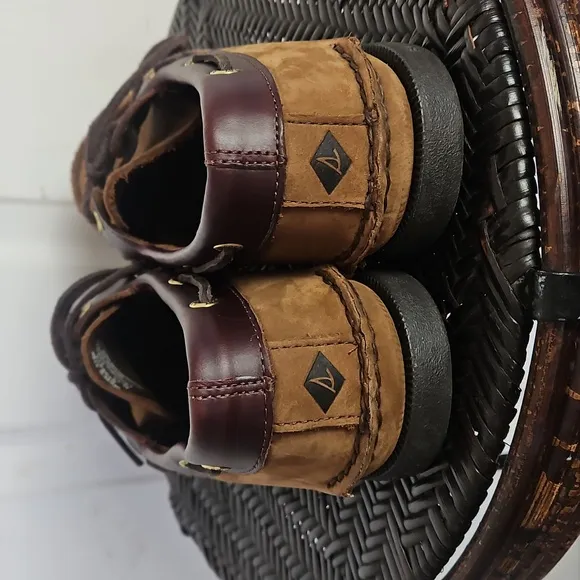 Sperry Top-sider Mens Brown Leather Lace Up Boat Shoes Sz 11 M