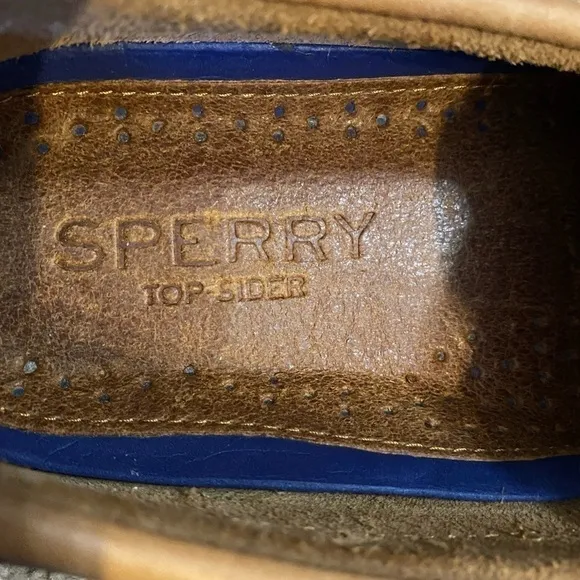 𝅺SPERRY Top Sider Mens Shoes 0197640 Original 2-Eye Color Sahara 9W…Like New
