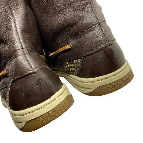 Sperry Top Sider Women's Ladyfish 9173519 Brown Leather Winter Boots Size 7 M