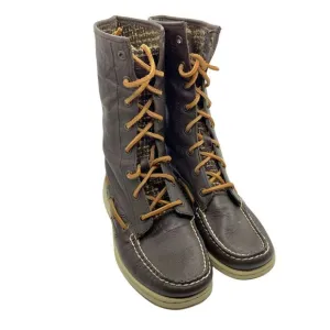 Sperry Top Sider Women's Ladyfish 9173519 Brown Leather Winter Boots Size 7 M