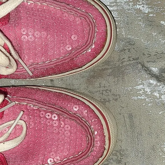 Sperry Topsiders Pink Sequin size 8 M