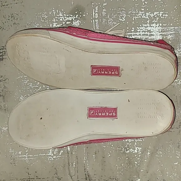 Sperry Topsiders Pink Sequin size 8 M