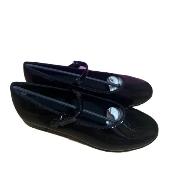 Spotlights Black Tap Shoes NEW Sz 3 Patent Leather Kids Youth