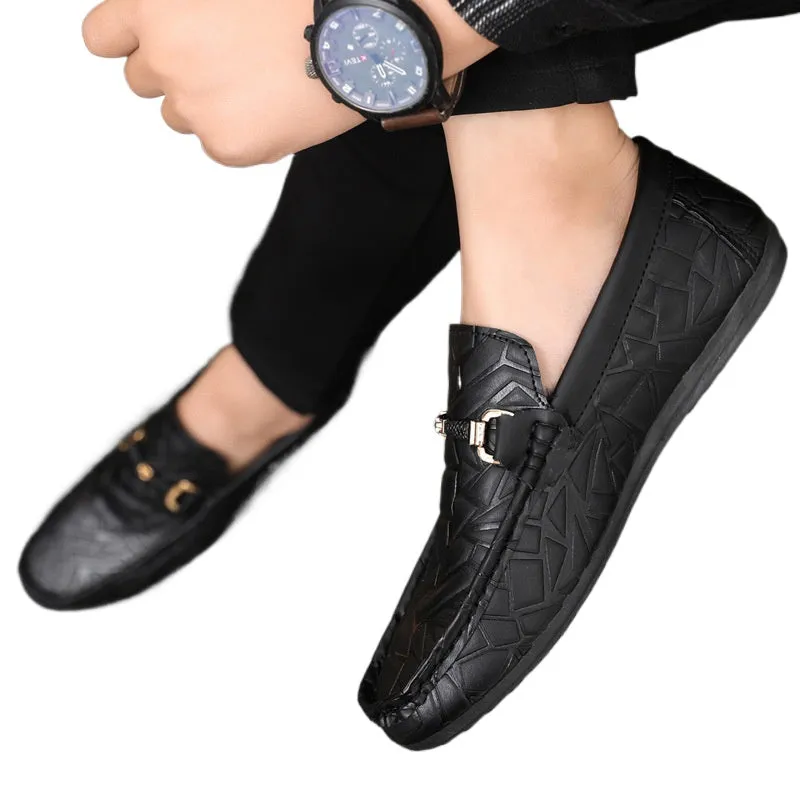 Spring and autumn social guy casual shoes trendy shoes Doudou shoes men lazy shoes cover feet and pedal men's shoes cross-border