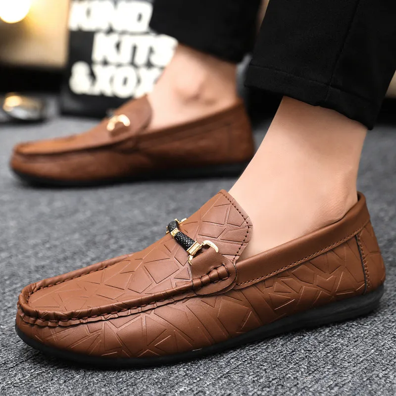 Spring and autumn social guy casual shoes trendy shoes Doudou shoes men lazy shoes cover feet and pedal men's shoes cross-border