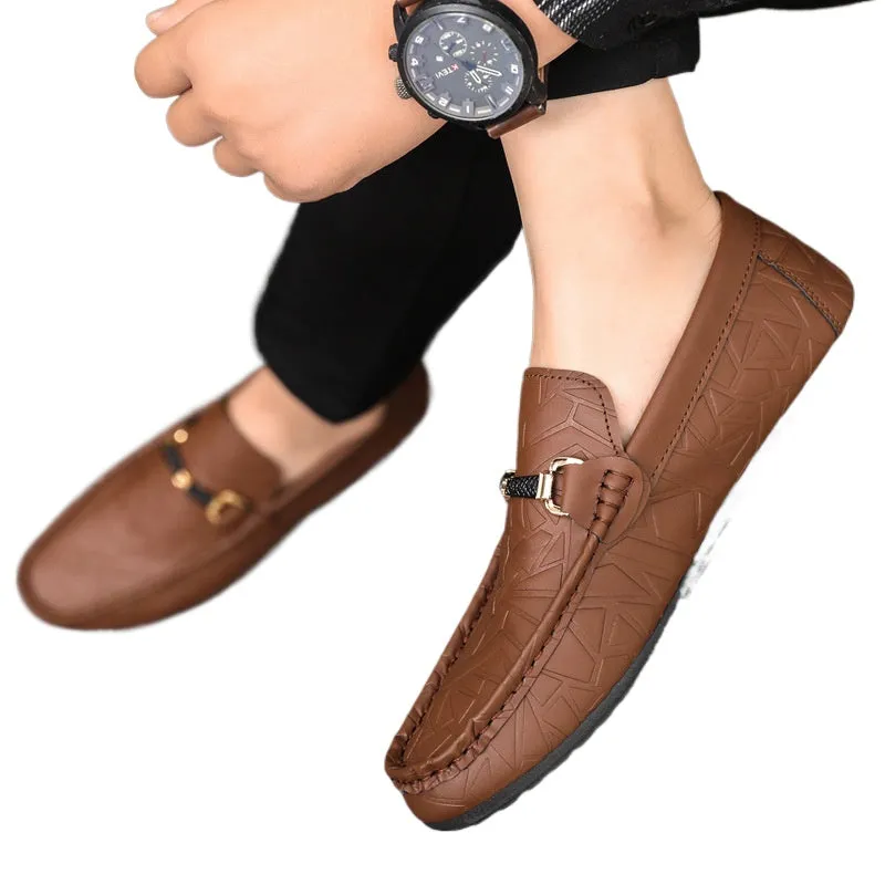 Spring and autumn social guy casual shoes trendy shoes Doudou shoes men lazy shoes cover feet and pedal men's shoes cross-border