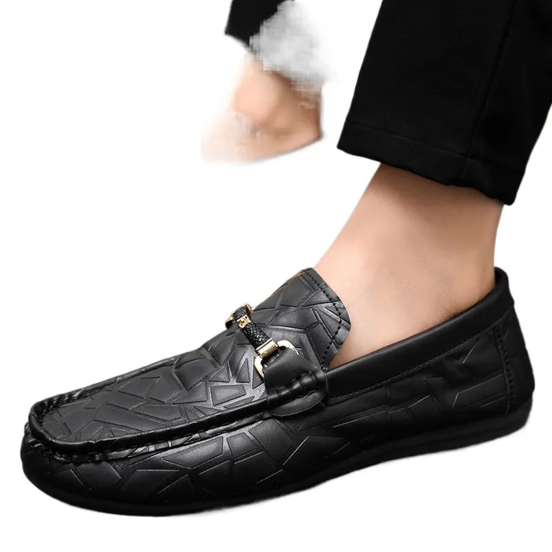 Spring and autumn social guy casual shoes trendy shoes Doudou shoes men lazy shoes cover feet and pedal men's shoes cross-border