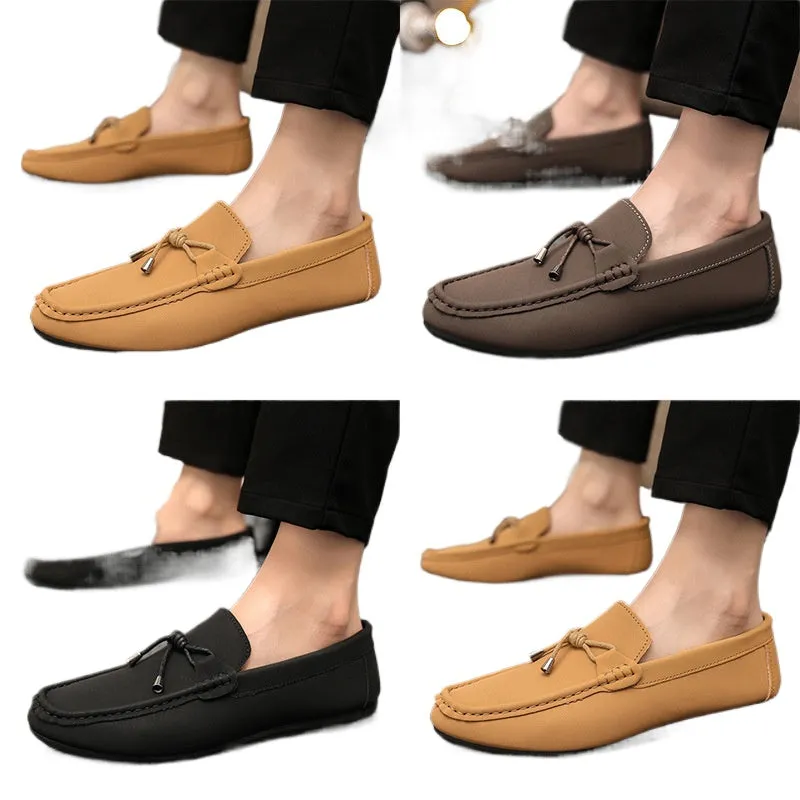 Spring and summer casual shoes trendy shoes men's foot-fitting Doudou shoes men's lazy shoes foot-fitting trend one-pedal men's shoes cloth shoes