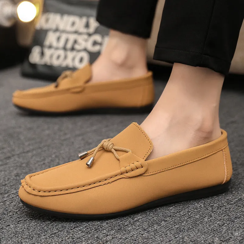 Spring and summer casual shoes trendy shoes men's foot-fitting Doudou shoes men's lazy shoes foot-fitting trend one-pedal men's shoes cloth shoes