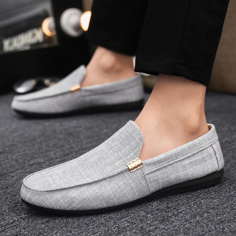 Spring and summer casual shoes trendy shoes men's foot-fitting Doudou shoes men's lazy shoes foot-fitting trend one-pedal men's shoes cloth shoes