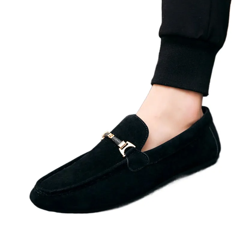 Spring and summer men's shoes casual shoes trendy shoes men's cloth shoes Doudou shoes men's lazy shoes cover one foot pedal foreign trade large size 46