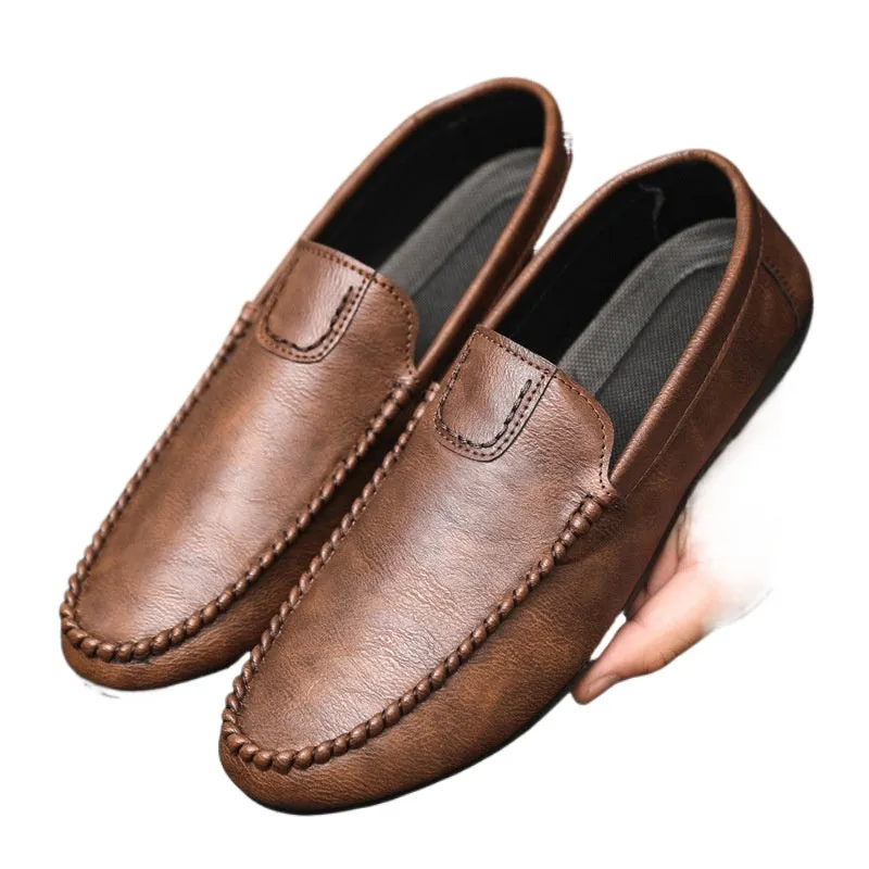 Spring society guy casual shoes trendy shoes Doudou shoes men's lazy shoes cover feet one pedal men's shoes foreign trade large size