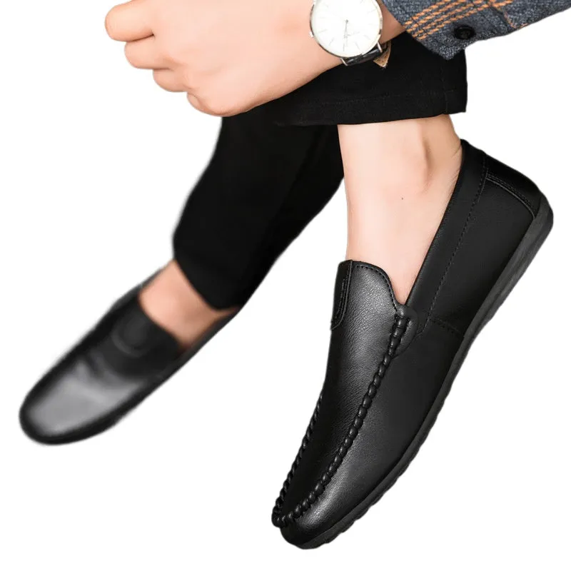 Spring society guy casual shoes trendy shoes Doudou shoes men's lazy shoes cover feet one pedal men's shoes foreign trade large size