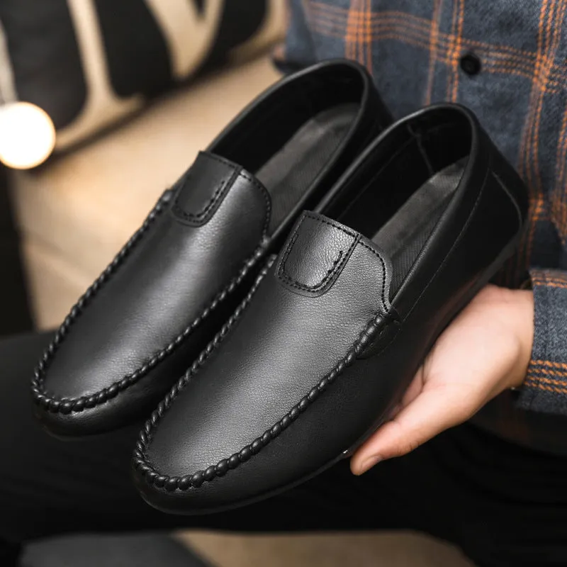 Spring society guy casual shoes trendy shoes Doudou shoes men's lazy shoes cover feet one pedal men's shoes foreign trade large size