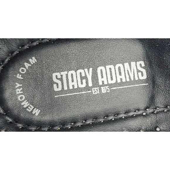 Stacy Adams Garelli Shoes Men's 9W Black Red Oxfords Leather Gator Print 25116