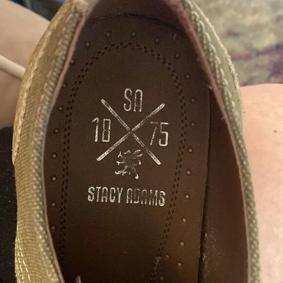 Stacy Adams Sz 8M Preston Green Suede Shoes 24891-344