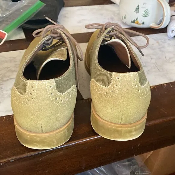 Stacy Adams Sz 8M Preston Green Suede Shoes 24891-344