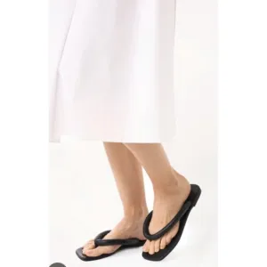 STAUD Stand black leather Rita puffer sandals Size EU 40/US 9