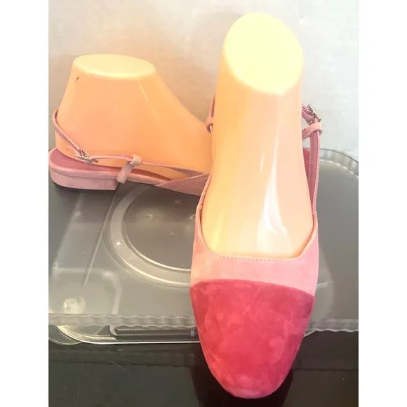 Steve Madden Belinda Pink Suede Stylish Pink and Red Women's Flats NEW SZ 8.5