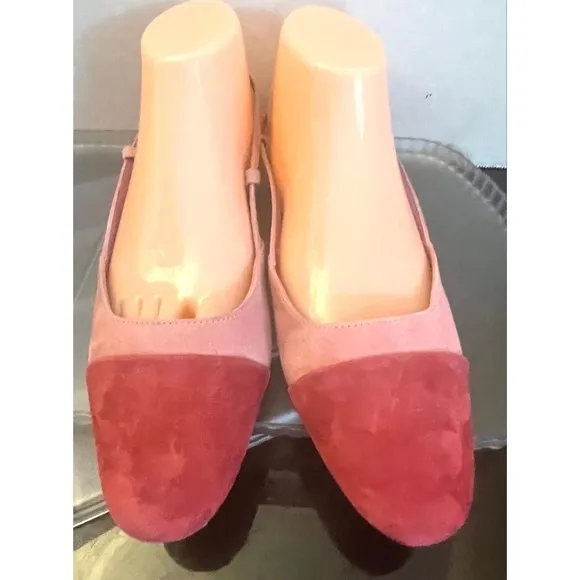 Steve Madden Belinda Pink Suede Stylish Pink and Red Women's Flats NEW SZ 8.5