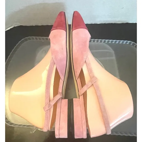 Steve Madden Belinda Pink Suede Stylish Pink and Red Women's Flats NEW SZ 8.5