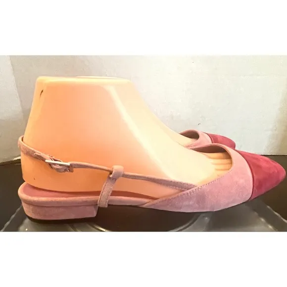 Steve Madden Belinda Pink Suede Stylish Pink and Red Women's Flats NEW SZ 8.5