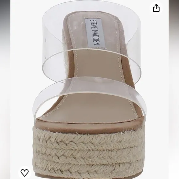 Steve Madden clear Sunrise Wedge Sandals for Women Wrapped Wedge heel formal 9