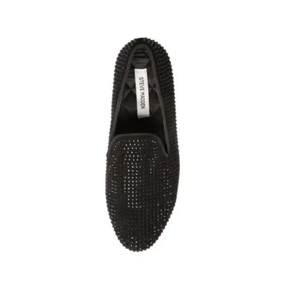 Steve Madden Rhinestone Flat Size 11 CAVIARR BLACk