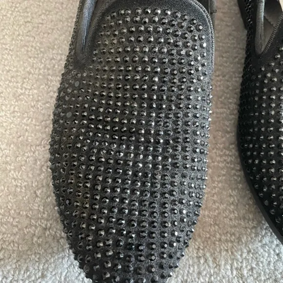 Steve Madden Rhinestone Flat Size 11 CAVIARR BLACk