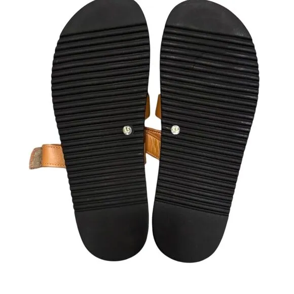 Steve Madden Women's Velcro Closure Slide Sandals Brown Size 9.5 Casual