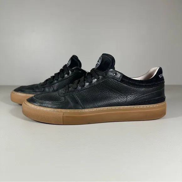 Stone Island by DIEMME Black Leather Gum Low Sneakers