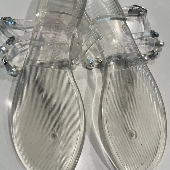 Stuart Weitzman GOLDIE CRYSTAL JELLY SANDAL