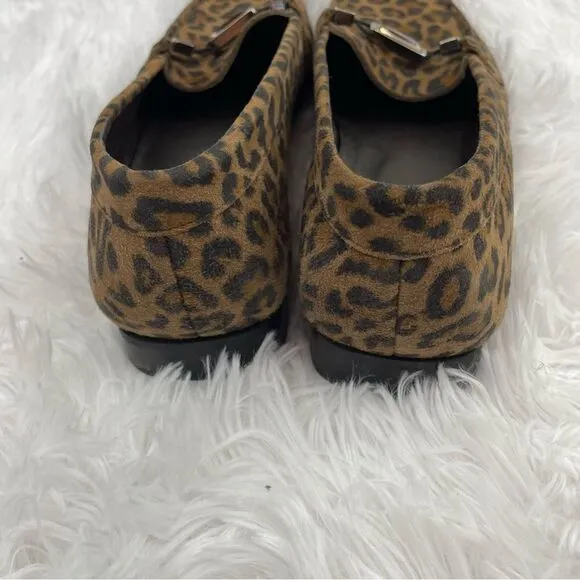 Stuart Weitzman Jeweled Leopard Print Suede Loafers