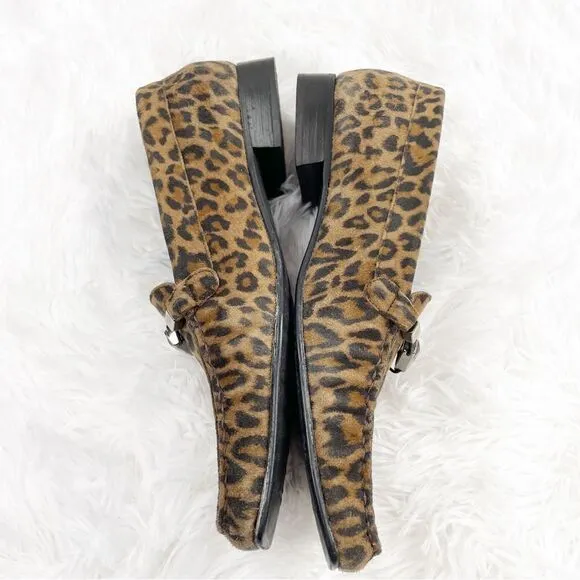 Stuart Weitzman Jeweled Leopard Print Suede Loafers