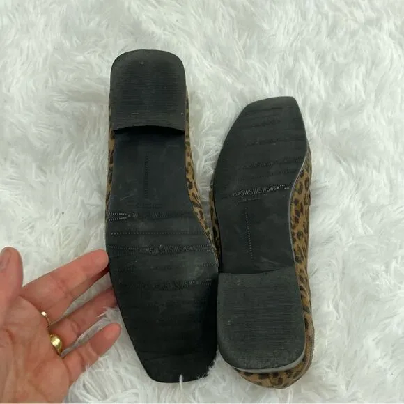 Stuart Weitzman Jeweled Leopard Print Suede Loafers
