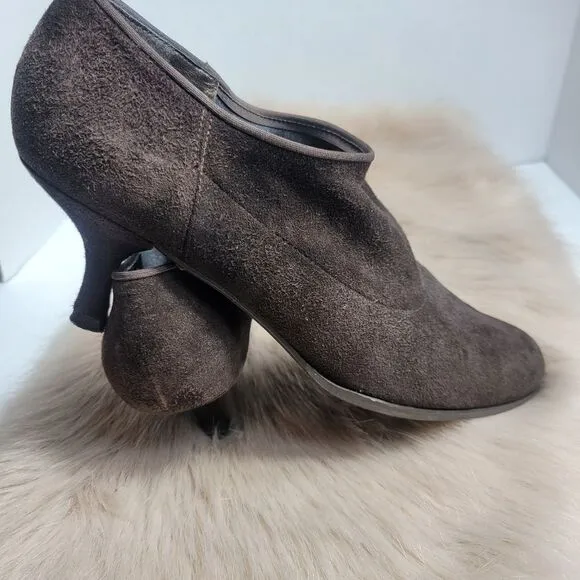 Stuart Weitzman Brown Suede Ankle Bootie Shoes