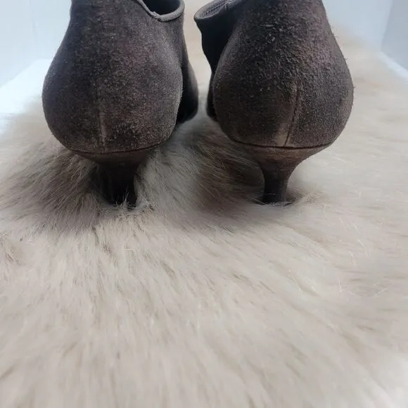 Stuart Weitzman Brown Suede Ankle Bootie Shoes