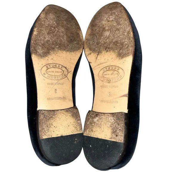Stubbs &amp; Wootton Navy Blue Velvet Nitenday Sun &amp; Moon Embroidered Loafers size 8