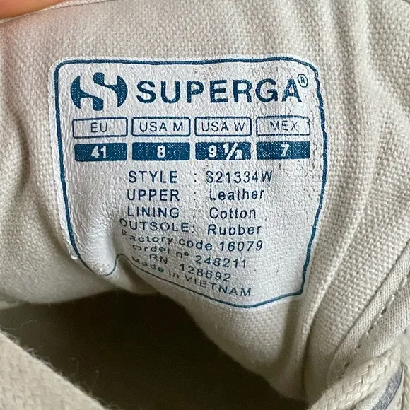 SUPERGA X ENGINEERED GARMENTS 3420 LOW WHITE sneakers 9.5US womens /8US …