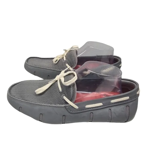 SWIMS Men's Lace Loafer Boat Shoes  Camo Gray Sz‎ 7