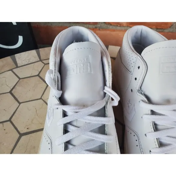 Sz 12 Converse CONS Louie Lopez Pro Mid Shoe Triple White Premium Leather Rare