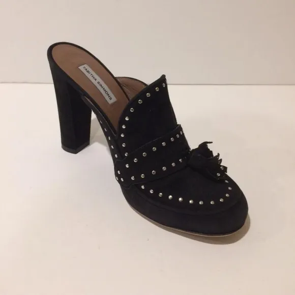Tabitha Simmons Studded Suede Mule Sandal NEW