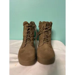 Tactical Military Combat Boots Lace-up Ankle High Desert Tan Outdoor Footwear‎