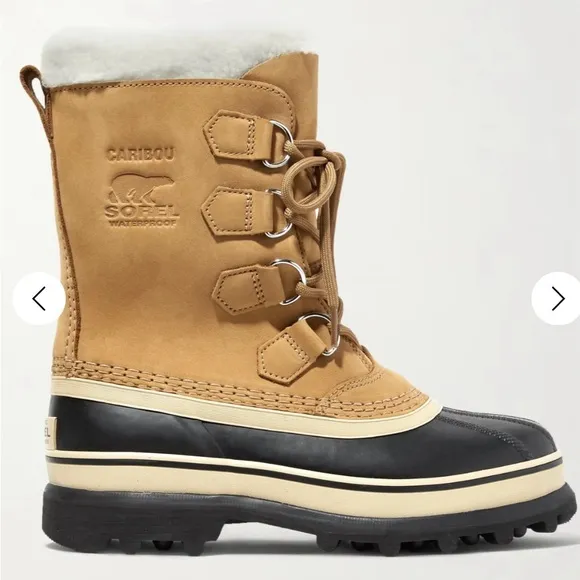 Tan Sorel winter boots
