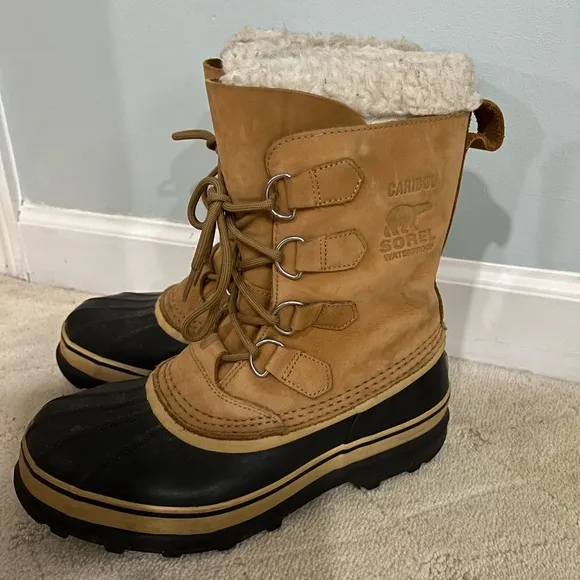 Tan Sorel winter boots