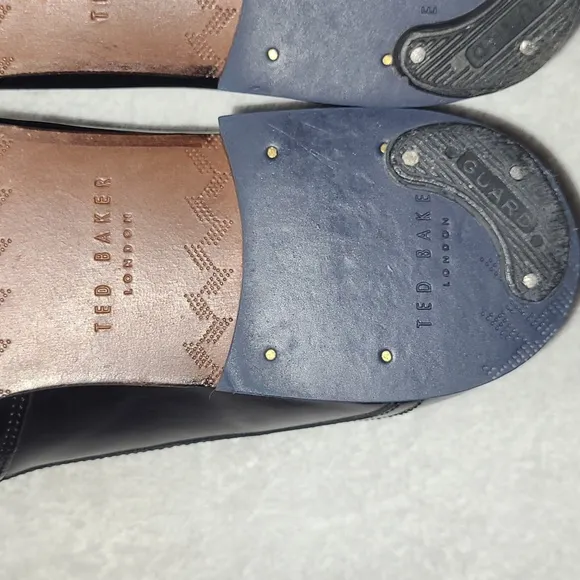 TED BAKER LONDON Bhartli Oxford Black Leather Dress Shoes Size 10.5 Men's