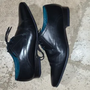 TED BAKER LONDON Bhartli Oxford Black Leather Dress Shoes Size 10.5 Men's