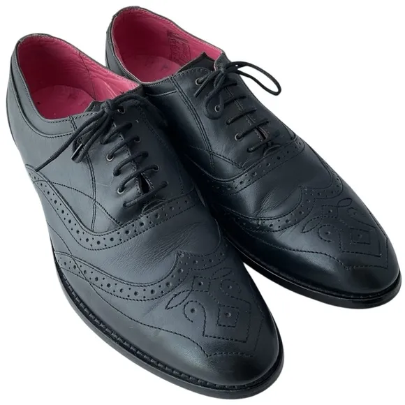 Ted Baker London Black Leather Wingtip Oxford Dress Up Shoes Men’s Size 11