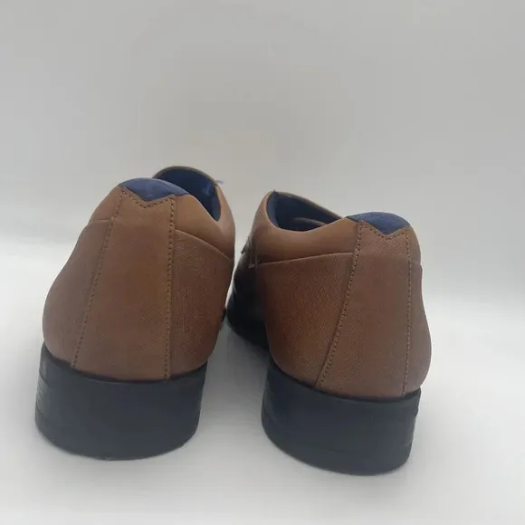 Ted Baker London Mens 10 Shoes‎ Champagne Leather Monk Strap Loafers Cathon EUC