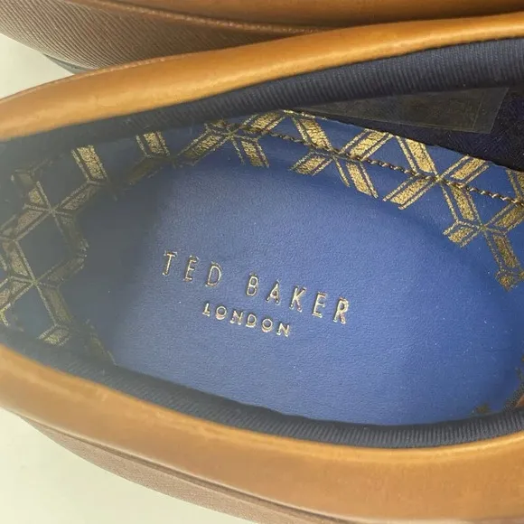Ted Baker London Mens 10 Shoes‎ Champagne Leather Monk Strap Loafers Cathon EUC